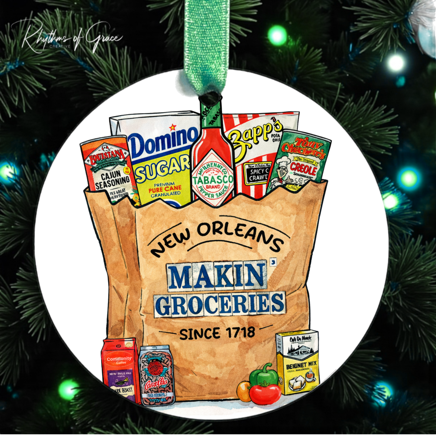 New Orleans “Makin’ Groceries” Ornament – A Louisiana Classic