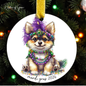 Mardi Gras Dog Breed Ornament | Personalized Pet Keepsake