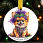 Mardi Gras Dog Breed Ornament | Personalized Pet Keepsake