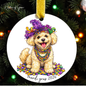 Mardi Gras Dog Breed Ornament | Personalized Pet Keepsake