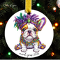 Mardi Gras Dog Breed Ornament | Personalized Pet Keepsake