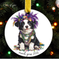 Mardi Gras Dog Breed Ornament | Personalized Pet Keepsake