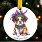 Mardi Gras Dog Breed Ornament | Personalized Pet Keepsake