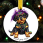 Mardi Gras Dog Breed Ornament | Personalized Pet Keepsake
