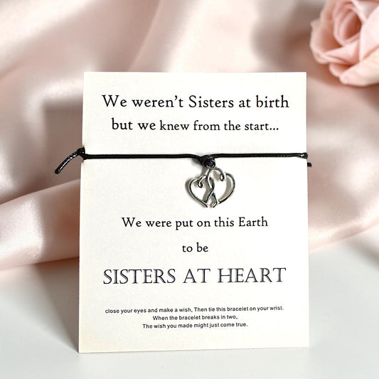 Sisters at Heart Bracelet | Friendship Charm Bracelet for Sisters & Besties