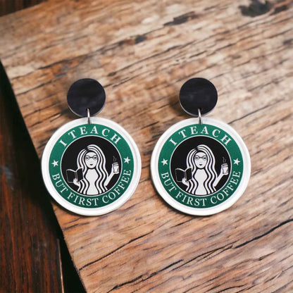 Coffee & Charm: Teacher Earrings for Caffeinated Educators!