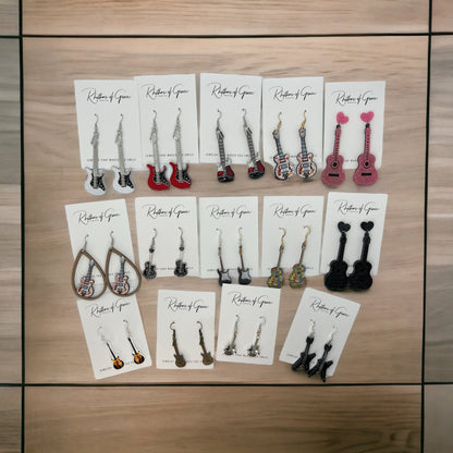 Strike a Style Chord – Guitar Earrings for Every Music Lover! - Rhythms of Grace Creative