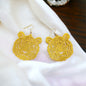 Purple and Gold Tiger Earrings - Tigers Earrings, Purple and Gold, Handmade Earrings, Tiger Earrings, Tiger Jewelry, Louisiana Football - Rhythms of Grace Creative