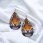 Roar with Style: Tiger Teardrop Dangle Earrings - Rhythms of Grace Creative
