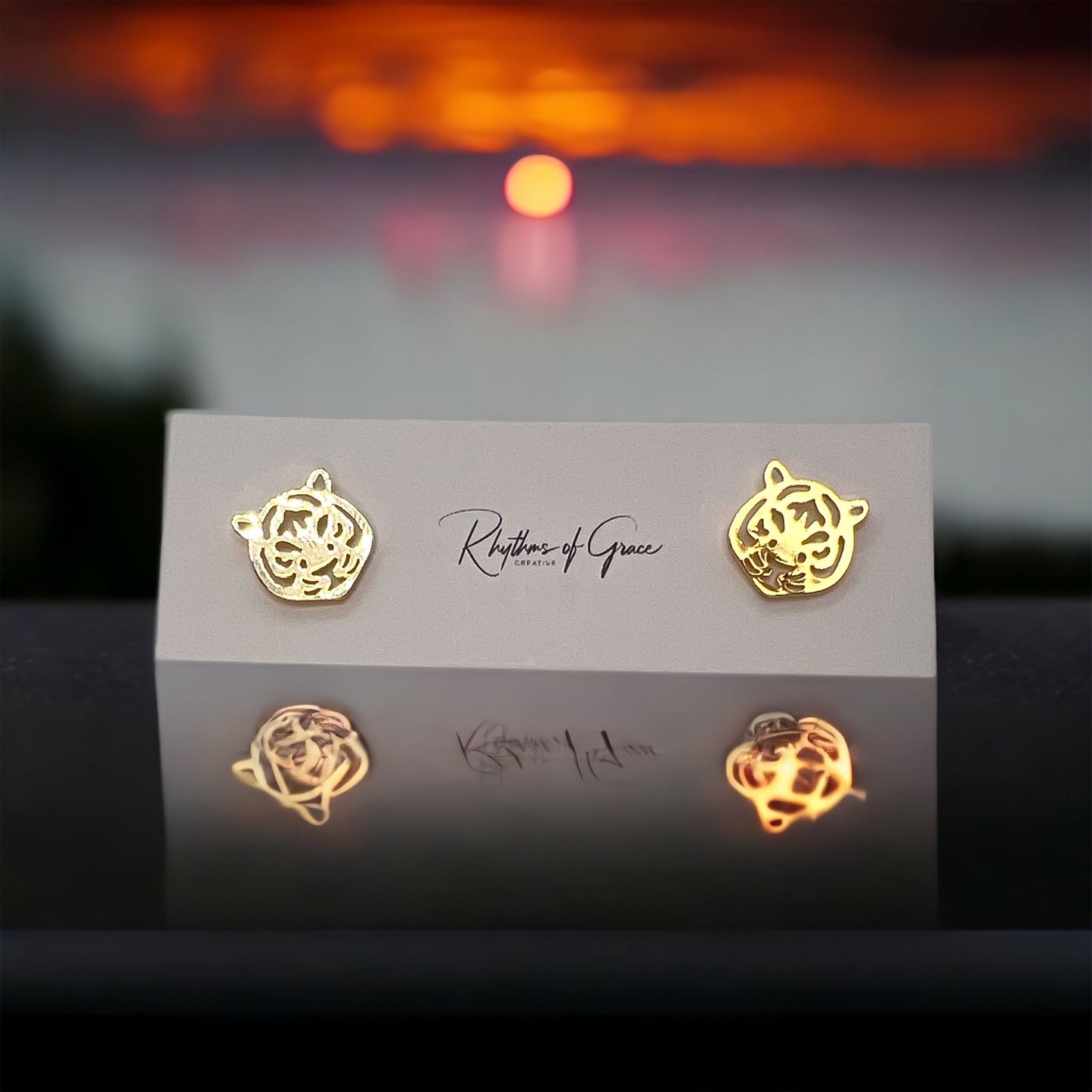 Roar into Style: Tiger Earrings Collection 🐅 - Rhythms of Grace Creative