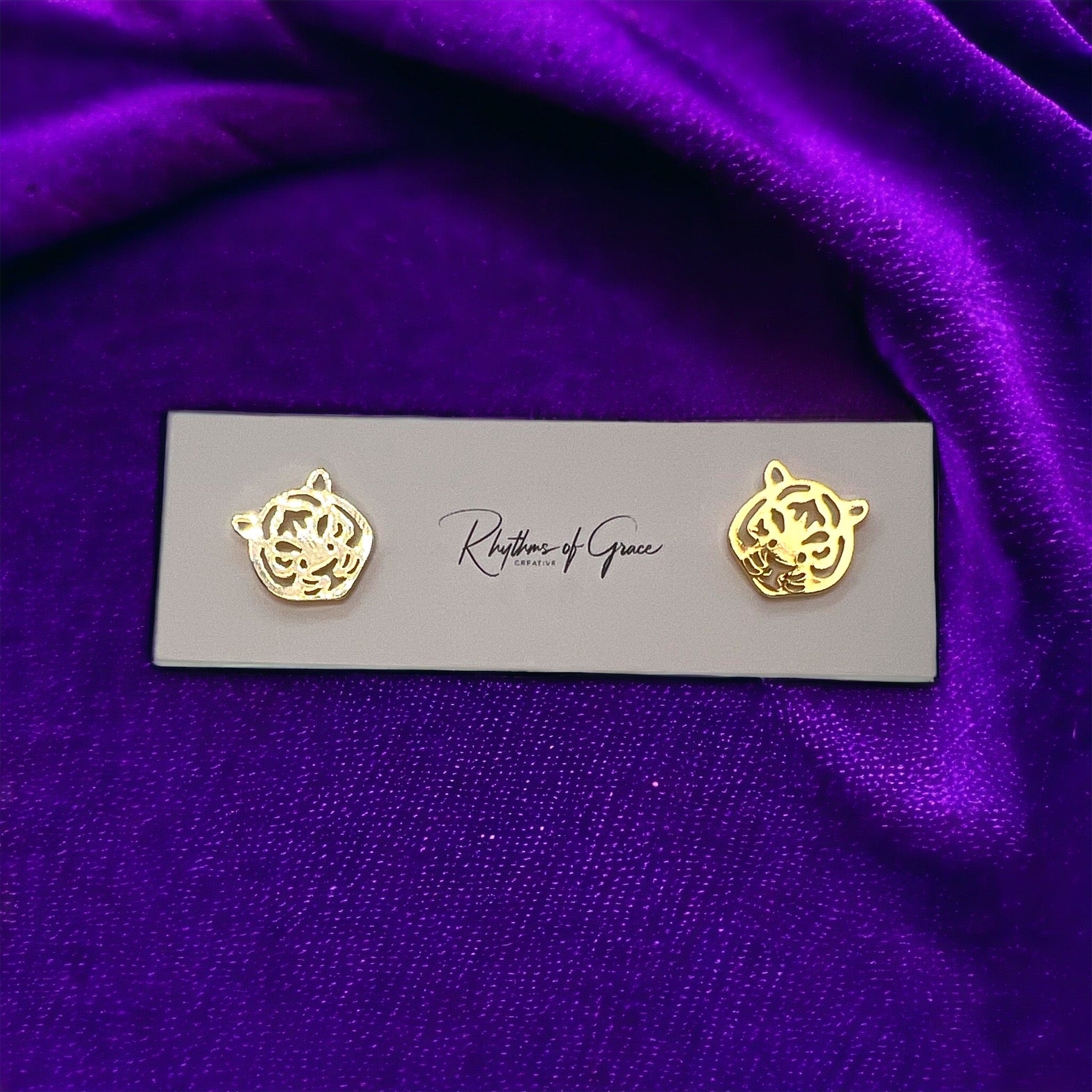 Roar into Style: Tiger Earrings Collection 🐅 - Rhythms of Grace Creative
