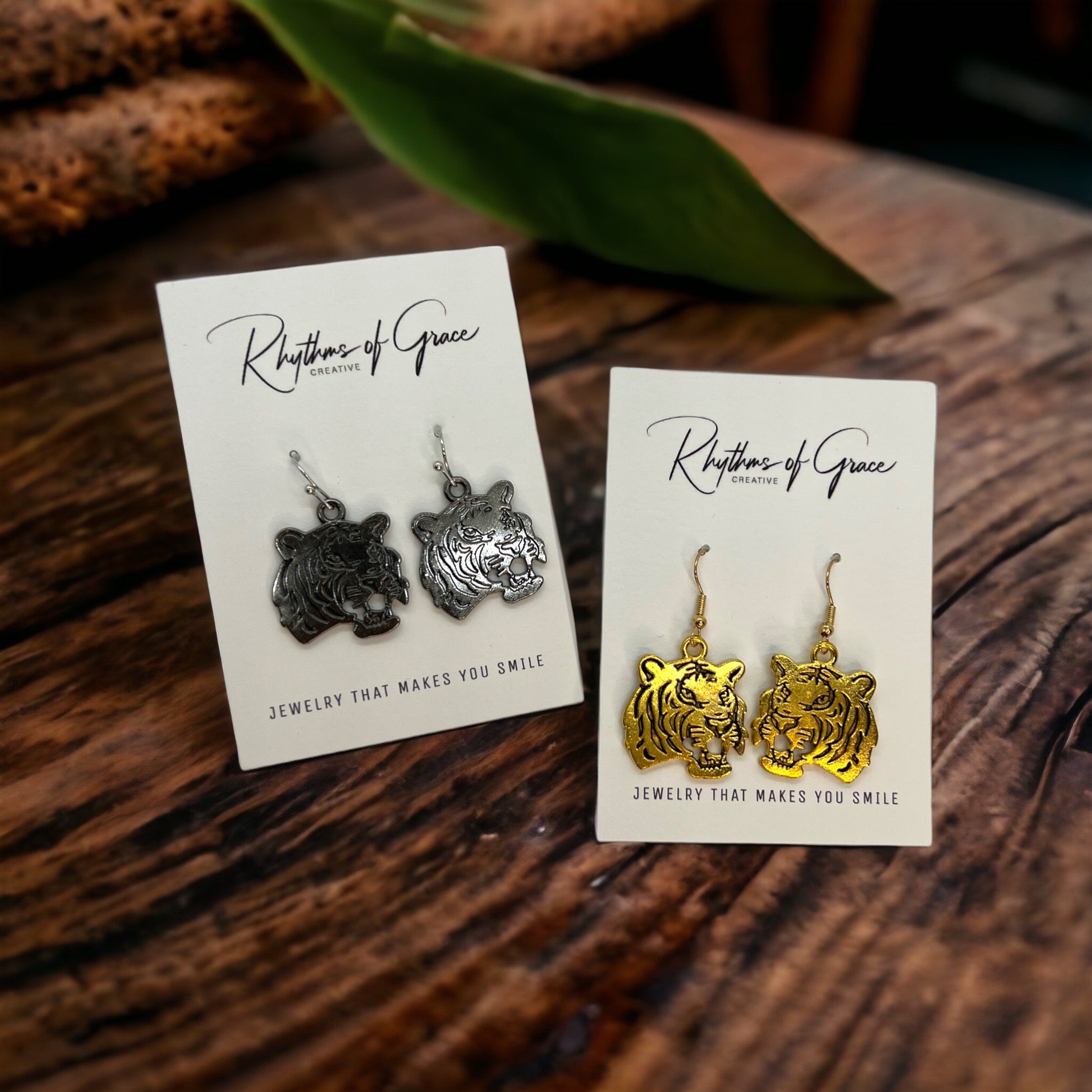 Roar into Style: Tiger Earrings Collection 🐅 - Rhythms of Grace Creative