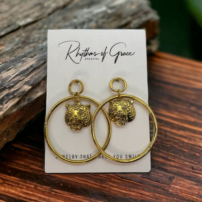 Roar into Style: Tiger Earrings Collection 🐅 - Rhythms of Grace Creative