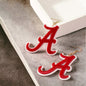 Roll Tide Earrings - Alabama Earrinhs, Alabama Football, Roll Tide, Crimson and White, Beaded Earrings, Letter Earrings, Red and White - Rhythms of Grace Creative