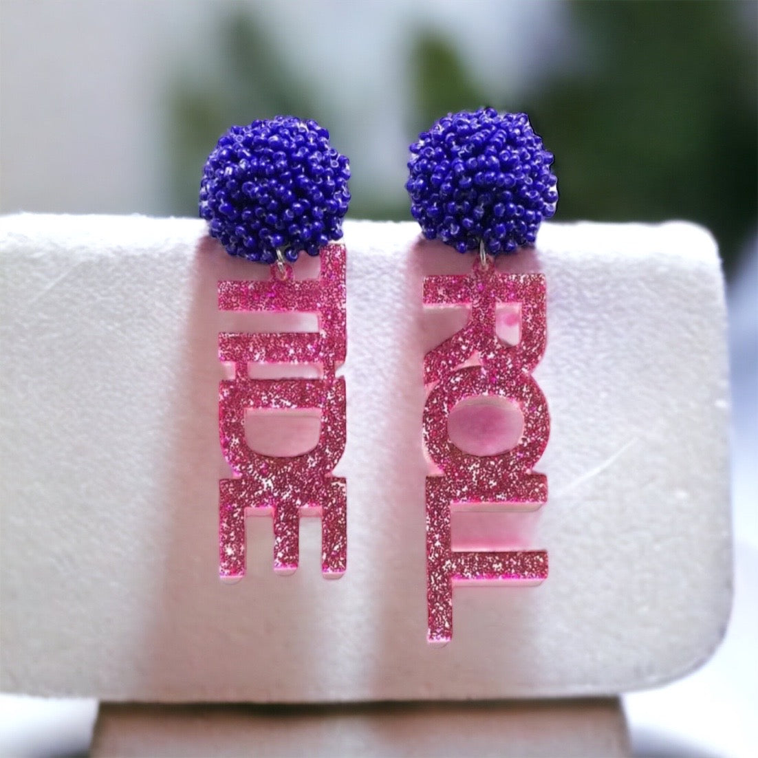 Roll Tide Earrings - Alabama Earrinhs, Alabama Football, Roll Tide, Crimson and White, Beaded Earrings, Letter Earrings, Red and White - Rhythms of Grace Creative