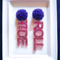 Roll Tide Earrings - Alabama Earrinhs, Alabama Football, Roll Tide, Crimson and White, Beaded Earrings, Letter Earrings, Red and White - Rhythms of Grace Creative