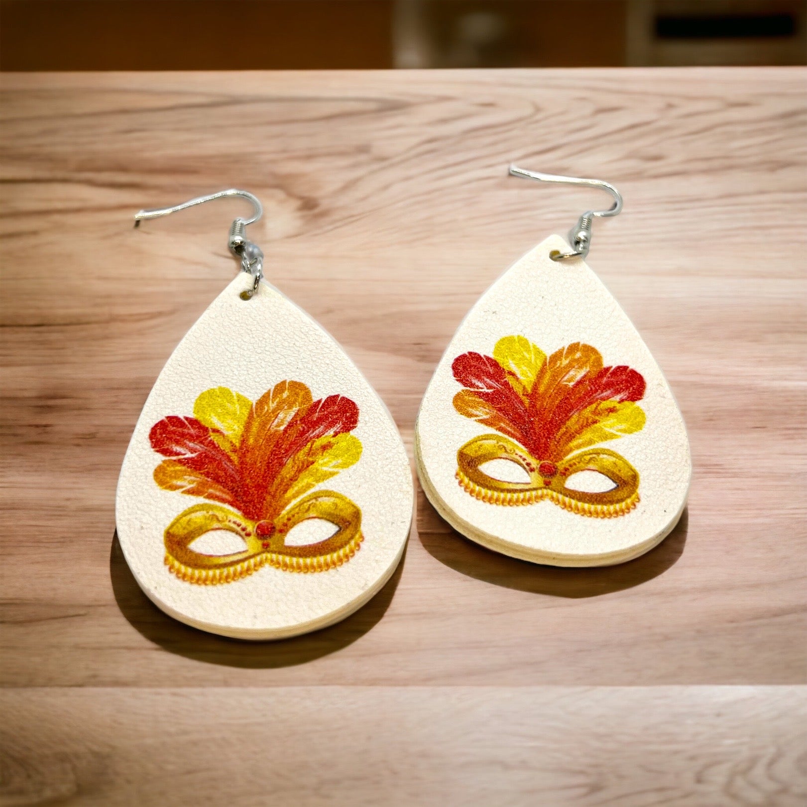 Mardi Gras Magic: Vibrant Mask Earrings to Dazzle Your Celebration! 🎭✨ - Rhythms of Grace Creative