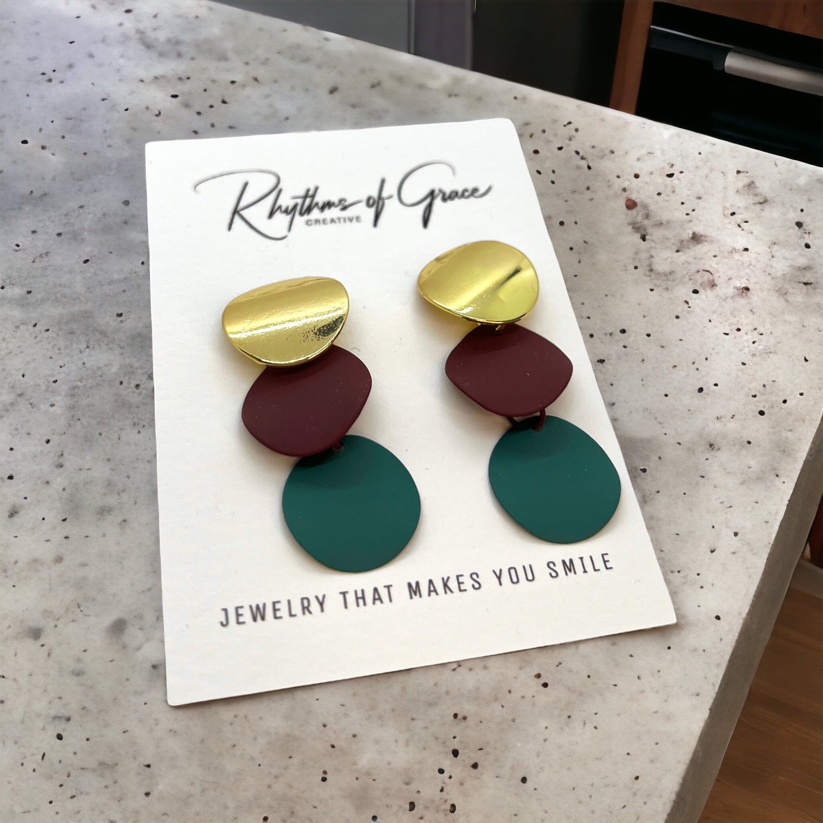 Let the Good Times Sparkle: Festive Mardi Gras Earrings in Purple, Green & Gold! 🎭✨ - Rhythms of Grace Creative