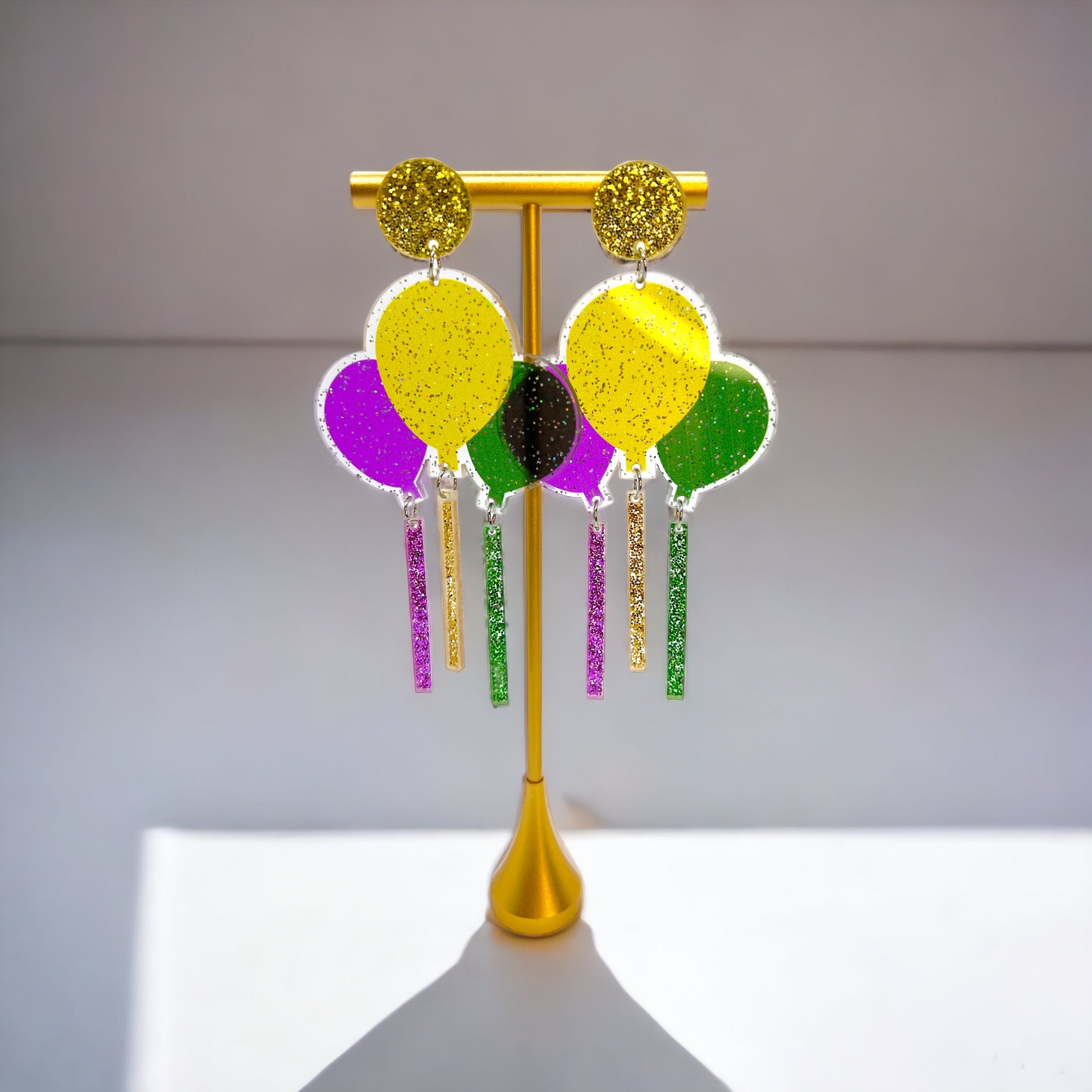 Sparkle & Shine with Our Festive Mardi Gras Dangle Earrings! 🎭 - Rhythms of Grace Creative