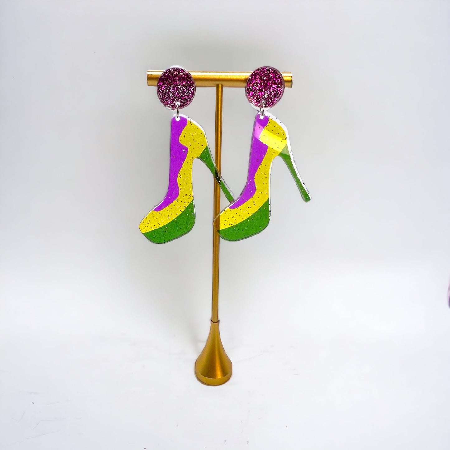 Sparkle & Shine with Our Festive Mardi Gras Dangle Earrings! 🎭 - Rhythms of Grace Creative