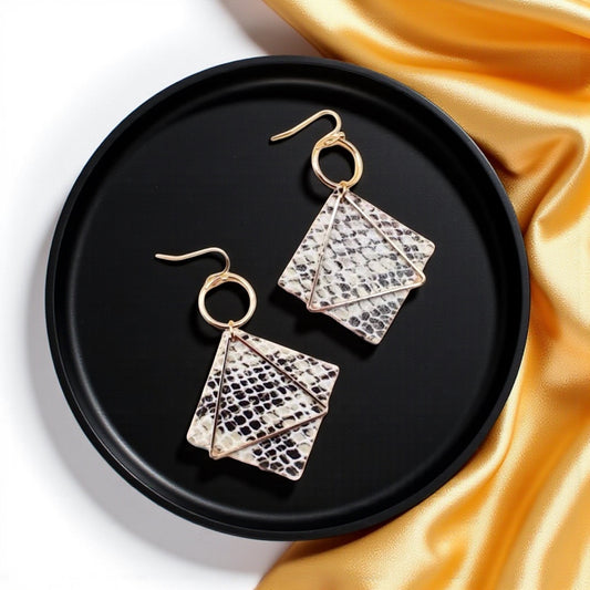Snake Print Boho Earrings – Bold Jewelry for Every Occasion