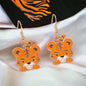 Cartoon Tiger Earrings - Louisiana Football, Tiger Jewelry, Handmade Earrings, Tigers Earring, Handmade Jewelry, Kids Tiger Accessories - Rhythms of Grace Creative
