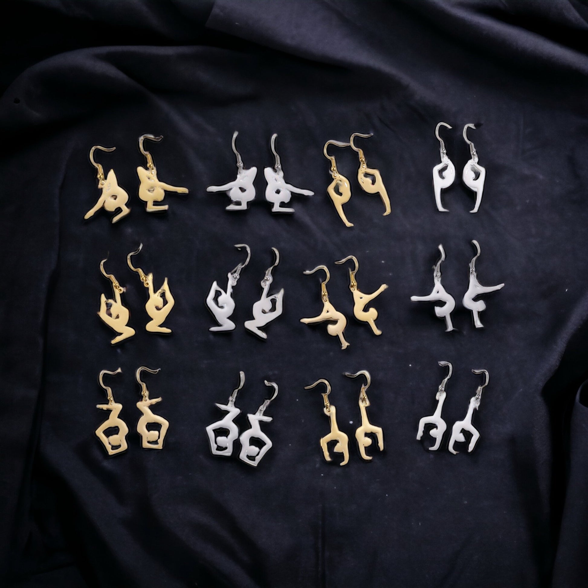 Dance It Out – Stainless Steel Dancer Dangle Earrings in Gold or Silver 💃 - Rhythms of Grace Creative