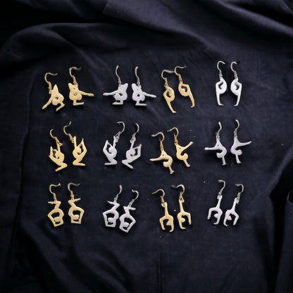 Dance It Out – Stainless Steel Dancer Dangle Earrings in Gold or Silver 💃 - Rhythms of Grace Creative