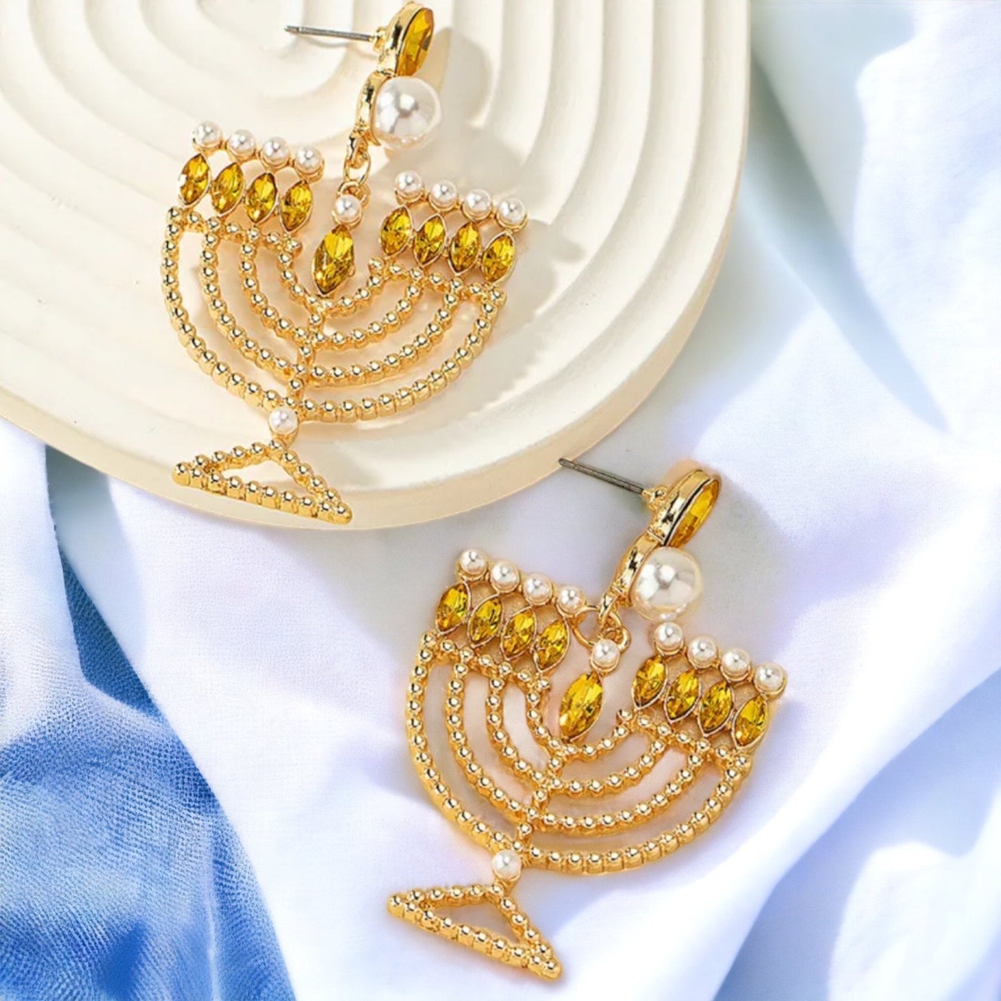 Illuminate Your Style with Dazzling Menorah Earrings – Perfect for Hanukkah! - Rhythms of Grace Creative