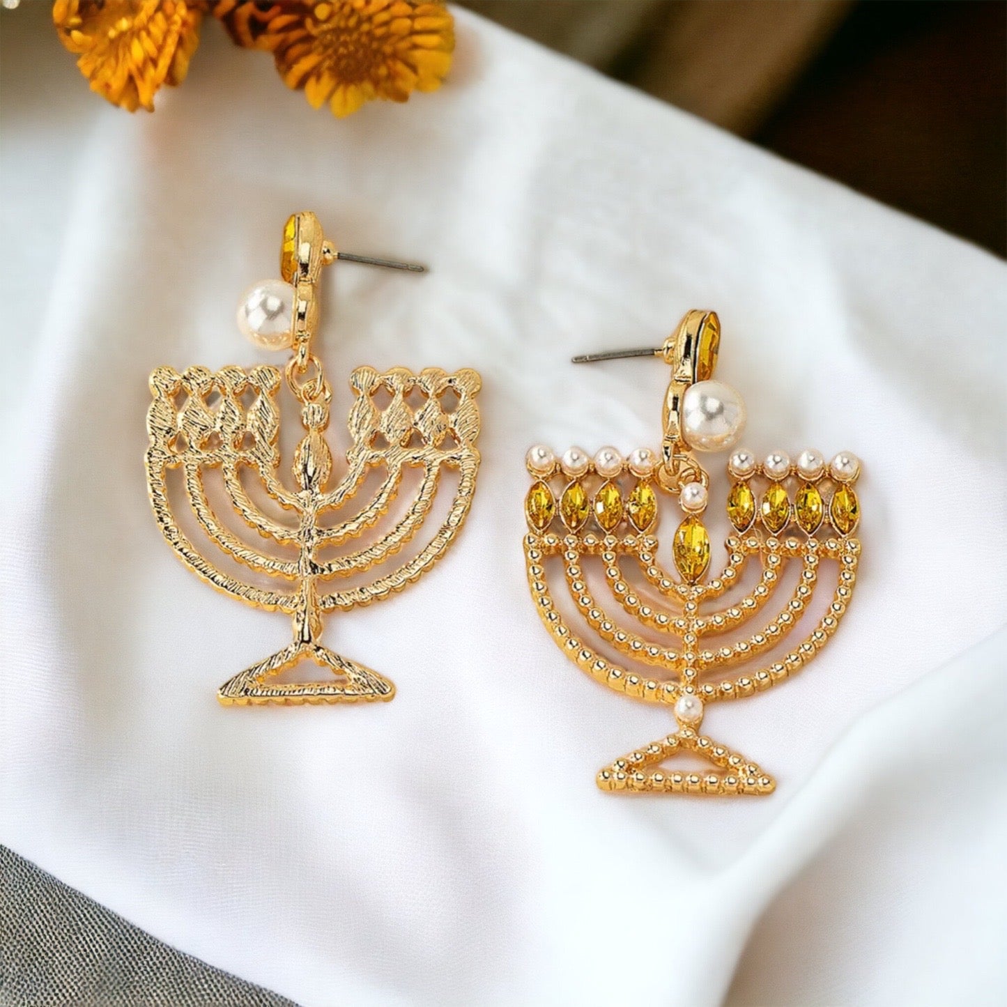 Illuminate Your Style with Dazzling Menorah Earrings – Perfect for Hanukkah! - Rhythms of Grace Creative