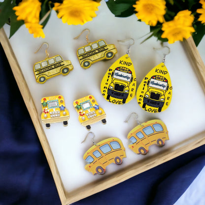 School Bus Driver Earrings - Show Your Love on the Road! 🚍 - Rhythms of Grace Creative
