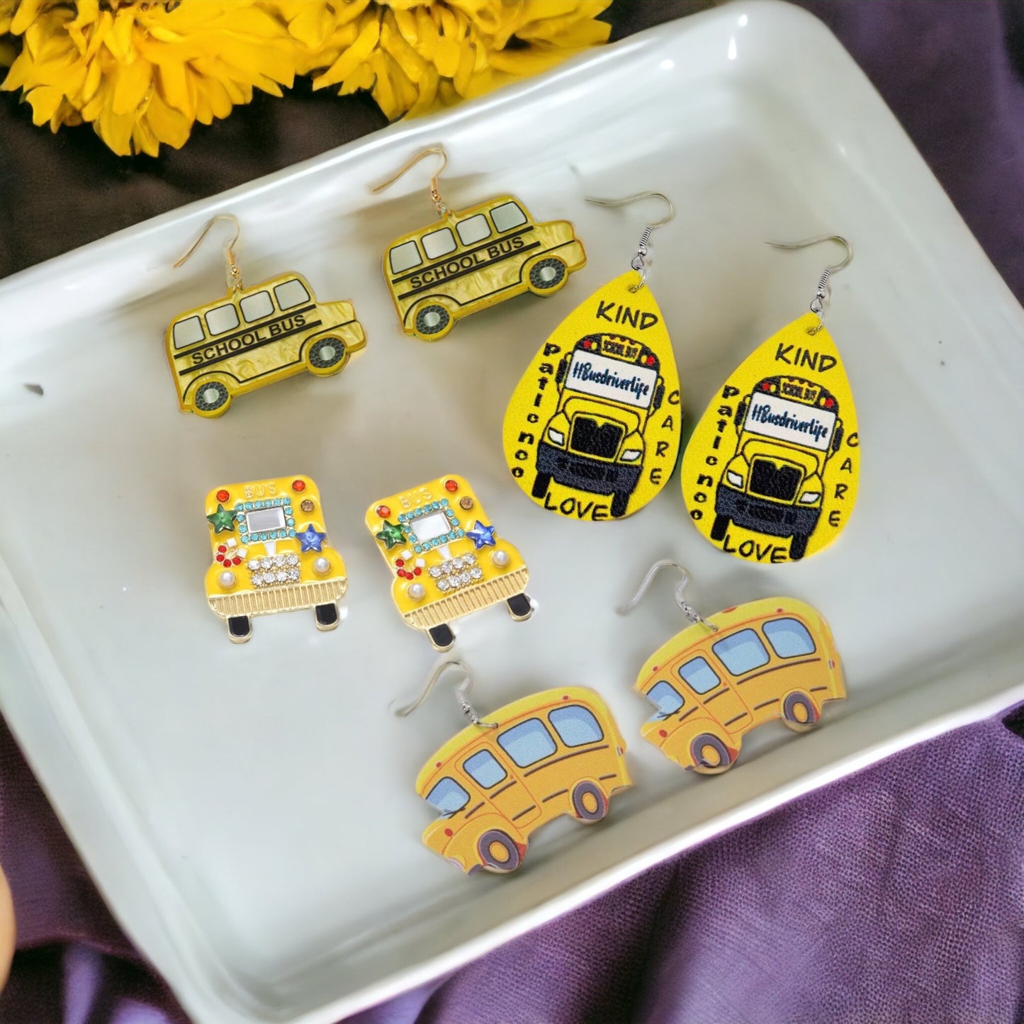 School Bus Driver Earrings - Show Your Love on the Road! 🚍 - Rhythms of Grace Creative