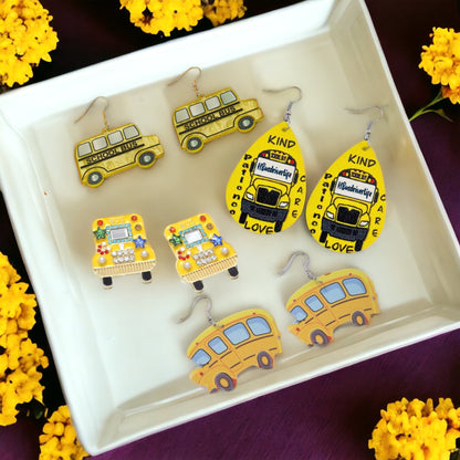 School Bus Driver Earrings - Show Your Love on the Road! 🚍 - Rhythms of Grace Creative