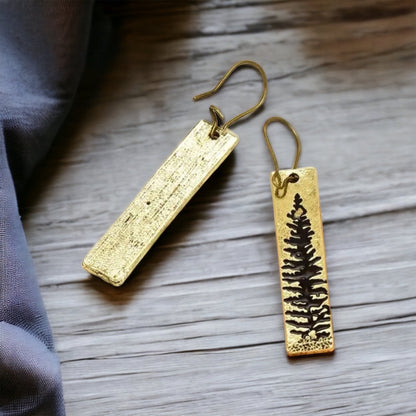Gold Tree Dangle Earrings - Embrace Nature in Style! 🌟 - Rhythms of Grace Creative
