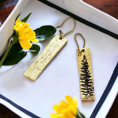 Gold Tree Dangle Earrings - Embrace Nature in Style! 🌟 - Rhythms of Grace Creative