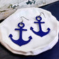 Blue Anchor Earrings – Nautical Vibes, Handmade Style! ⚓