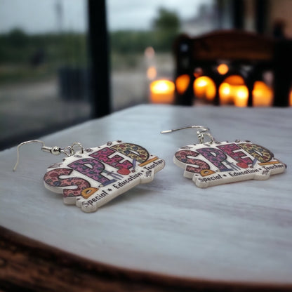 Special Education Teacher Dangle Earrings: Celebrate Inclusivity! - Rhythms of Grace Creative