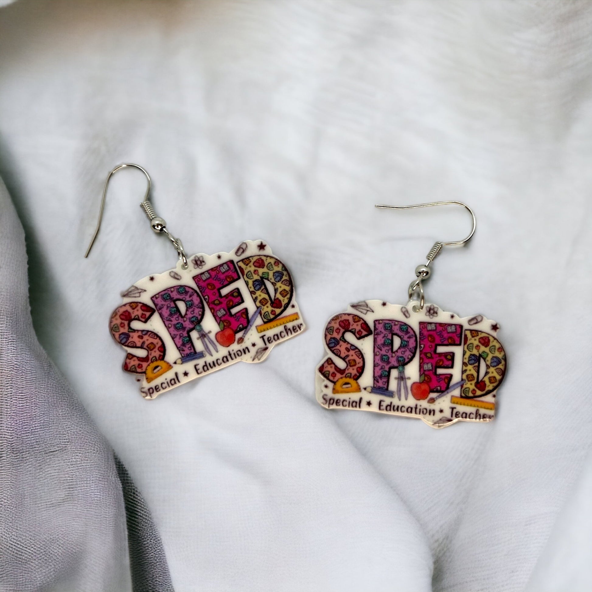 Special Education Teacher Dangle Earrings: Celebrate Inclusivity! - Rhythms of Grace Creative