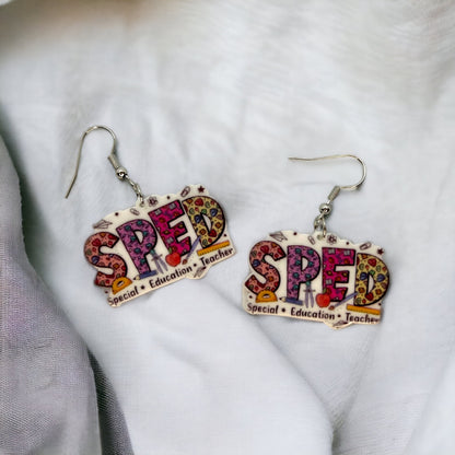 Special Education Teacher Dangle Earrings: Celebrate Inclusivity! - Rhythms of Grace Creative