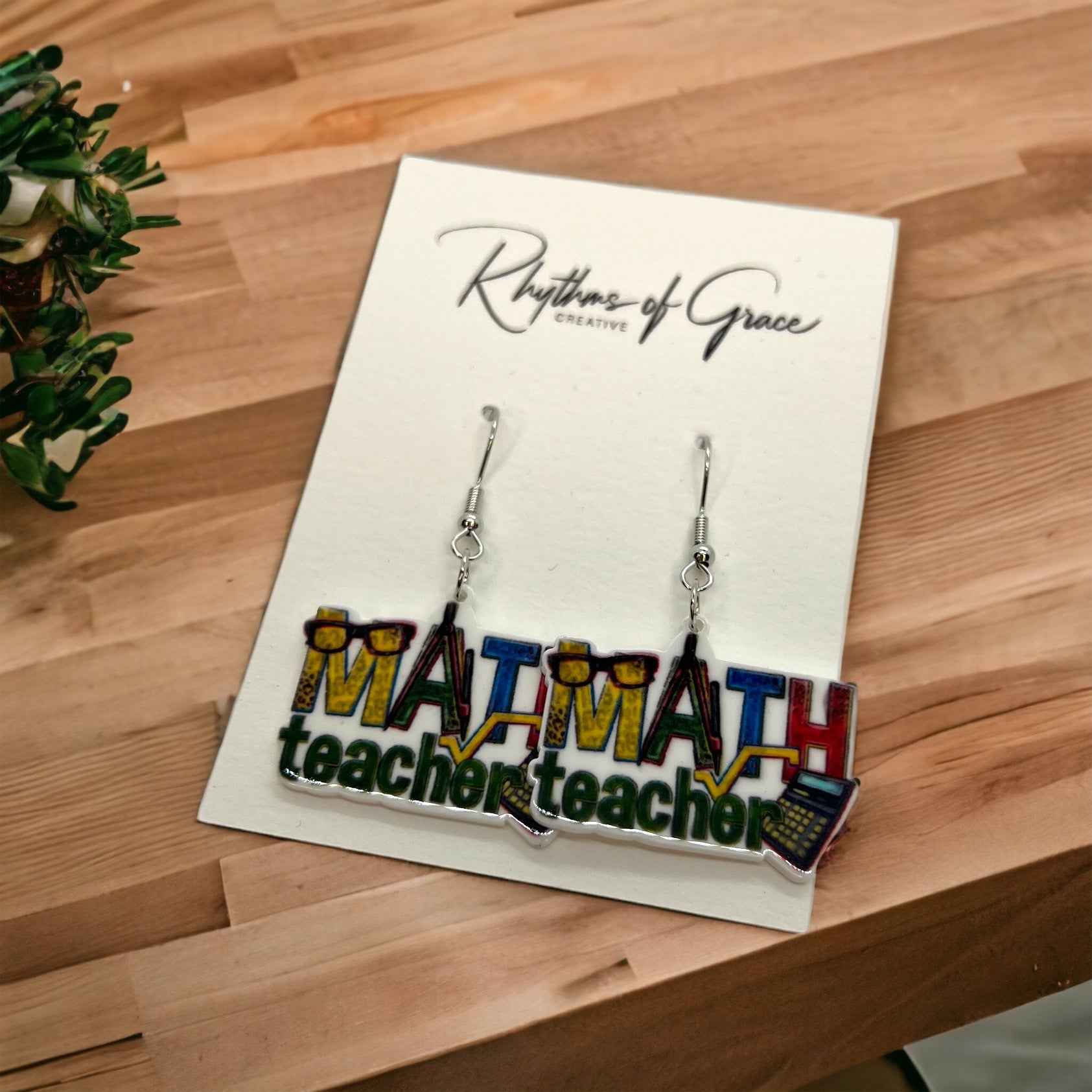 Math Teacher Earrings