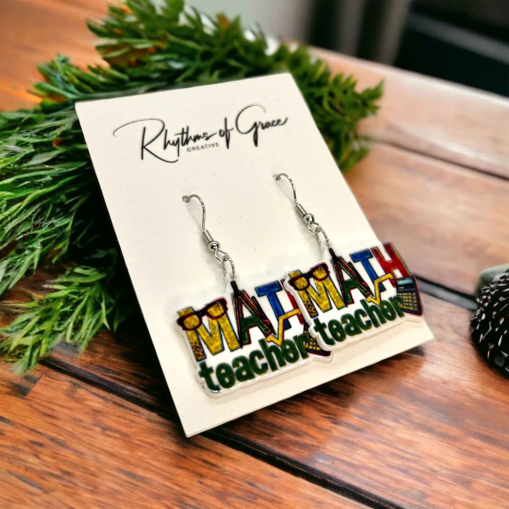 Math Teacher Earrings