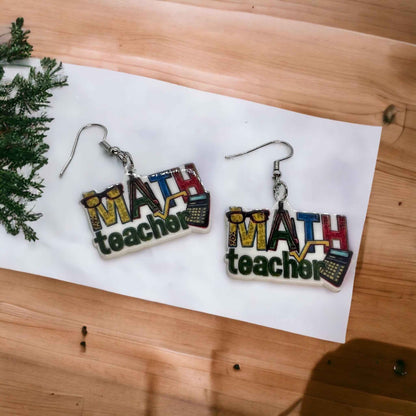 Math Teacher Earrings