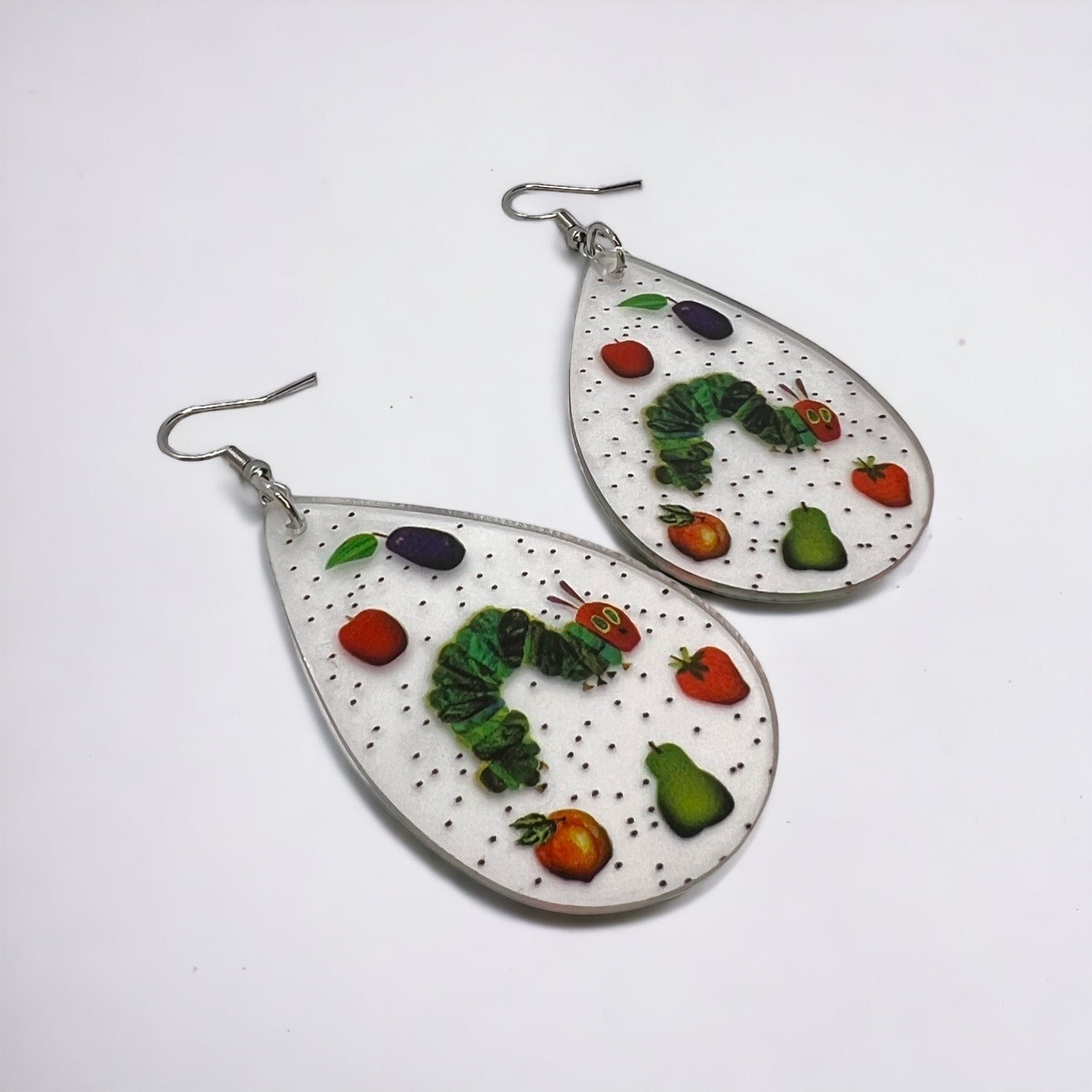 Chomp into Charm – Hungry Caterpillar Teacher Earrings - Rhythms of Grace Creative