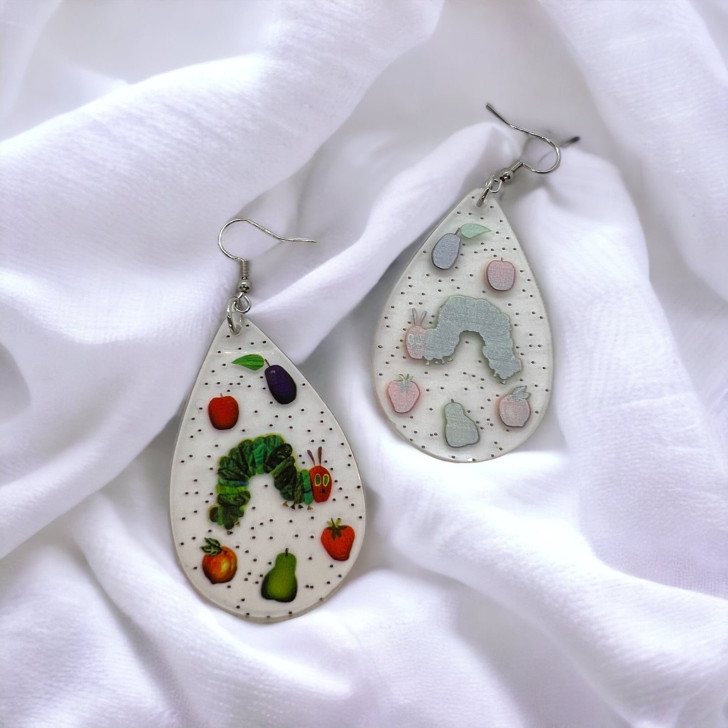 Chomp into Charm – Hungry Caterpillar Teacher Earrings - Rhythms of Grace Creative
