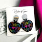 Teach • Love • Inspire – Apple Earrings for A+ Educators