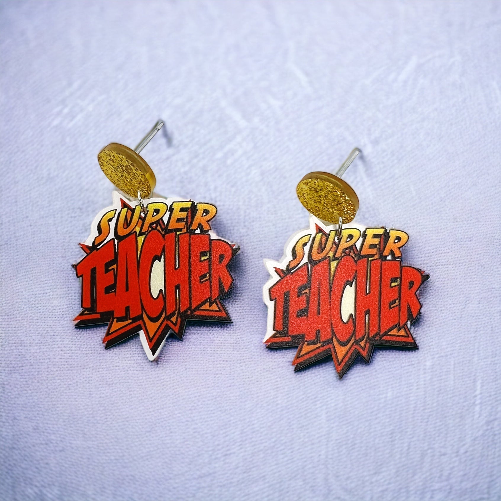 Zap! Pow! Teach! – Super Teacher Earrings That Wow - Rhythms of Grace Creative