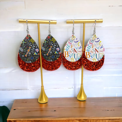 Teacher Glitter Earrings - Celebrate Educators in Style! ✏️ - Rhythms of Grace Creative
