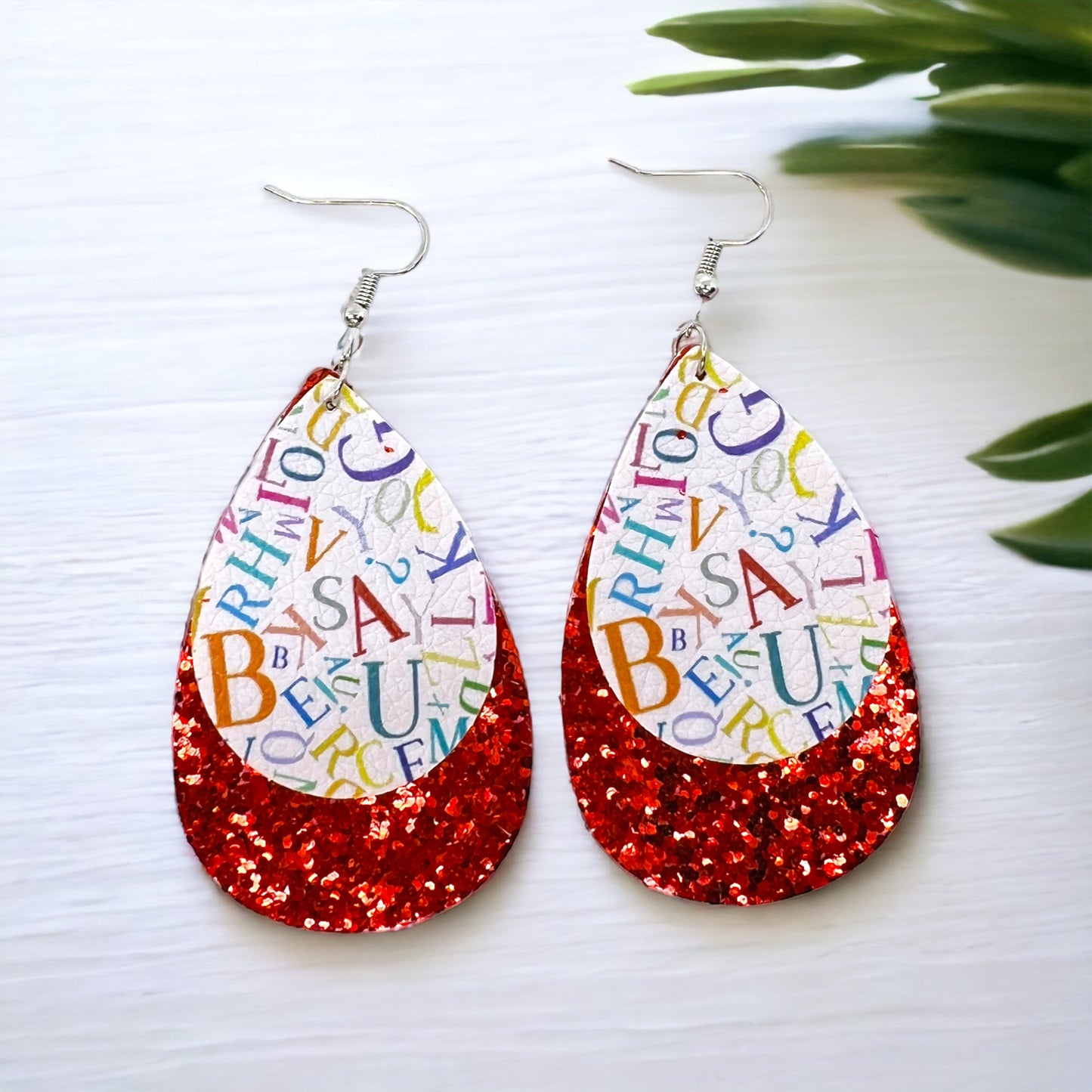Teacher Glitter Earrings - Celebrate Educators in Style! ✏️ - Rhythms of Grace Creative