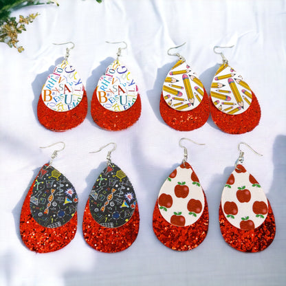 Teacher Glitter Earrings - Celebrate Educators in Style! ✏️ - Rhythms of Grace Creative