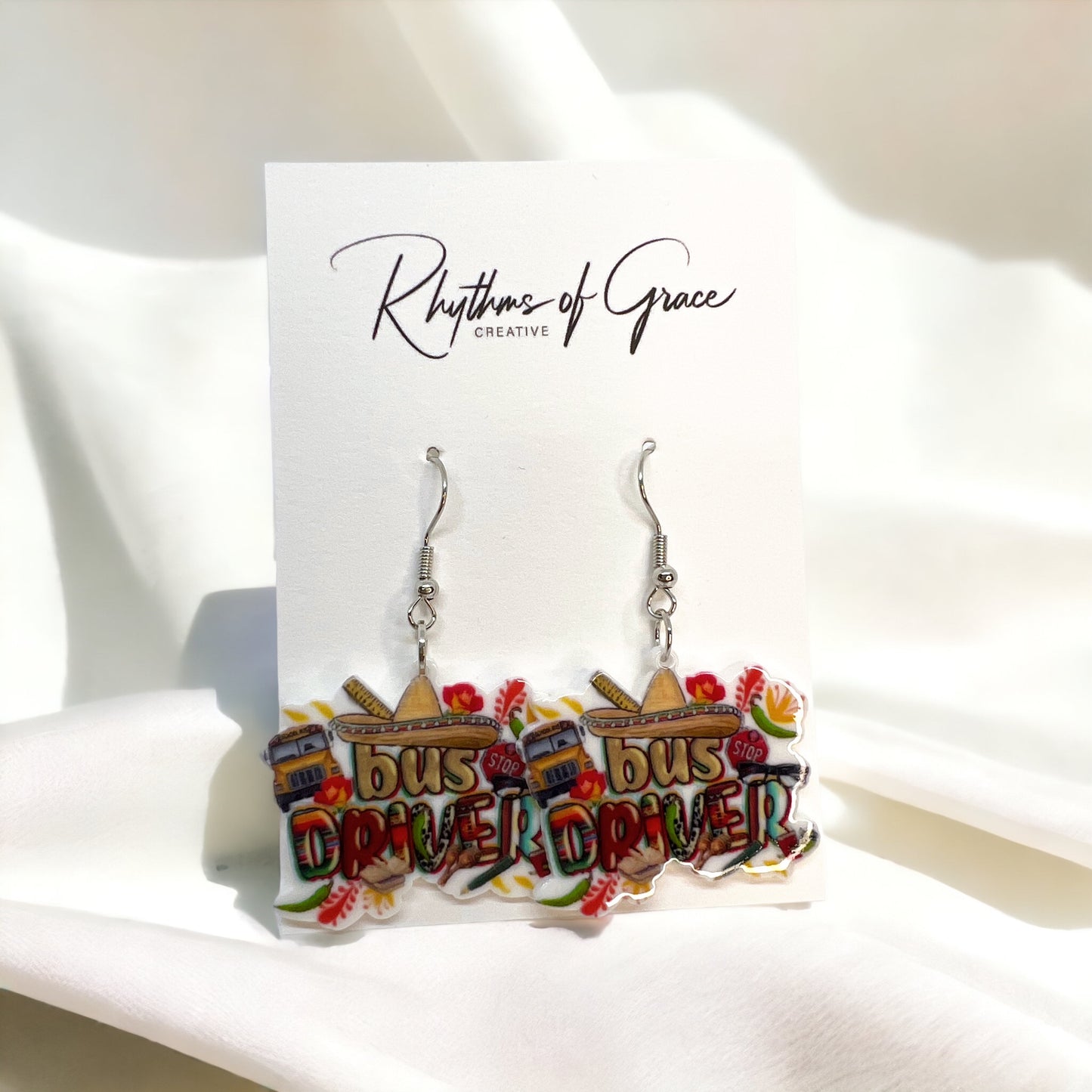 School Bus Driver Earrings - Show Your Love on the Road! 🚍 - Rhythms of Grace Creative